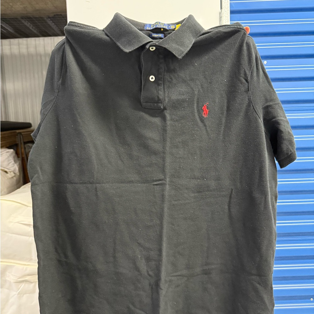 Polo by Ralph Lauren Dark Gray Polo Shirt with Red Logo